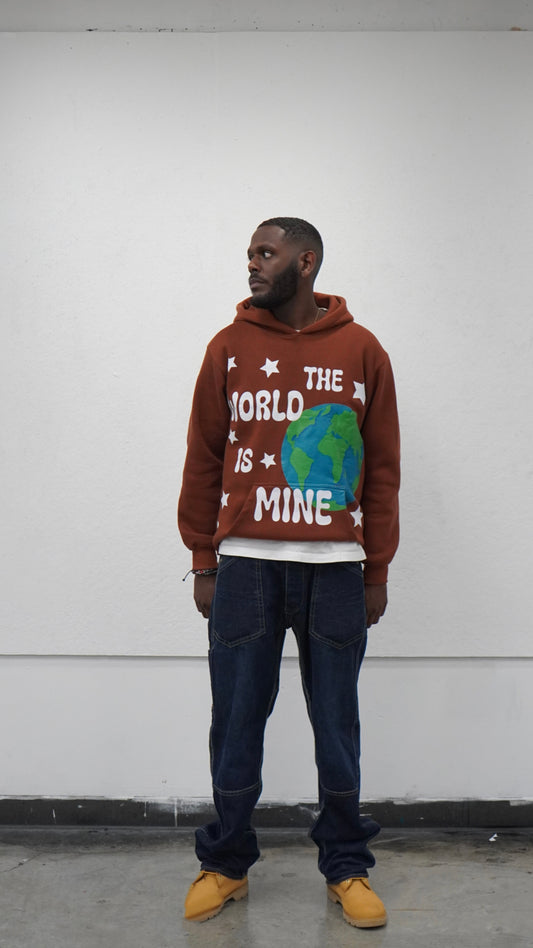 The World is Mine Brown Hoodie